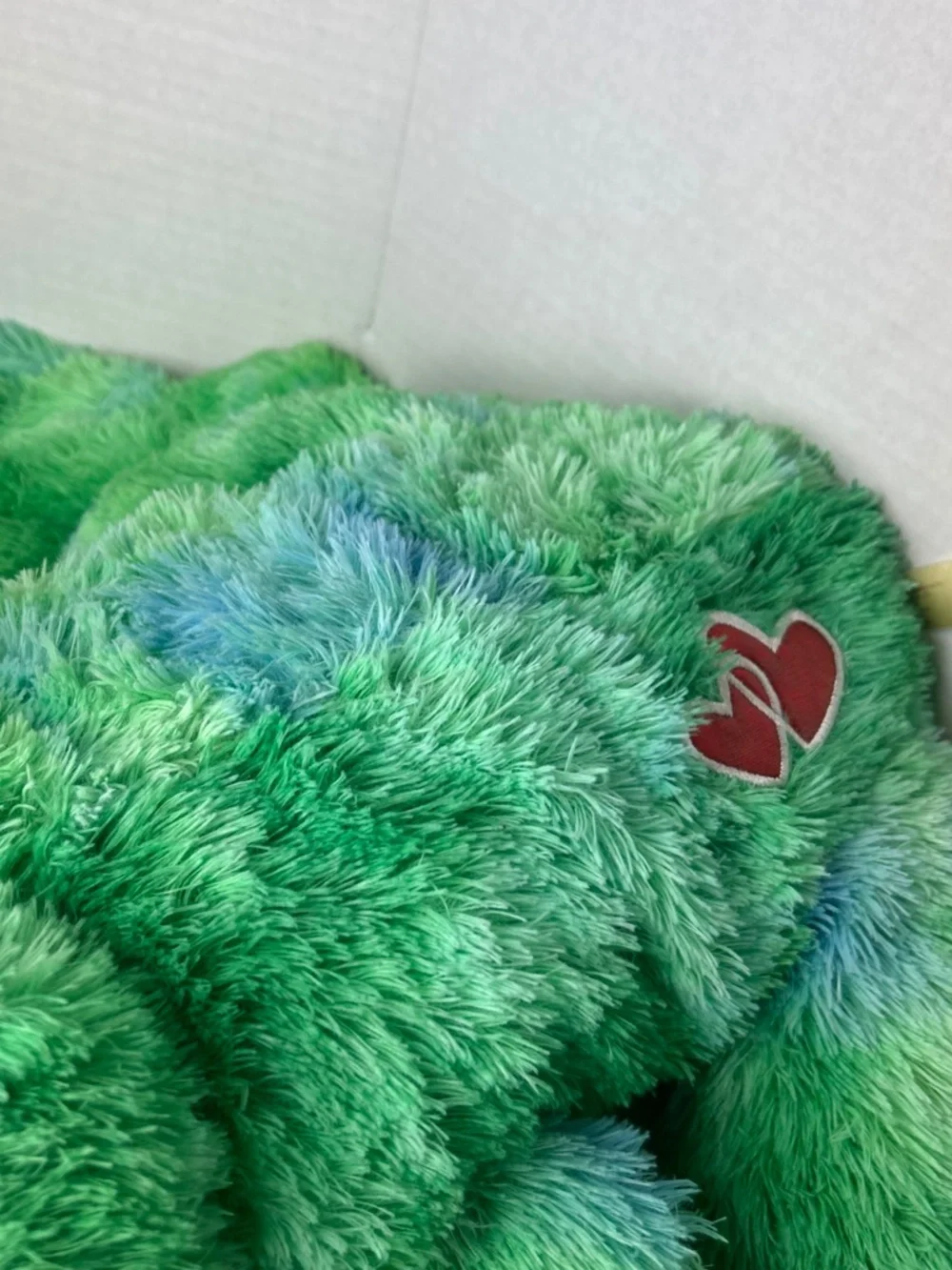 LARGE GREEN TIE DYE FROG PLUSH STUFF TOY ANIMAL FLOPPY HUGGABLE  BULGING EYES